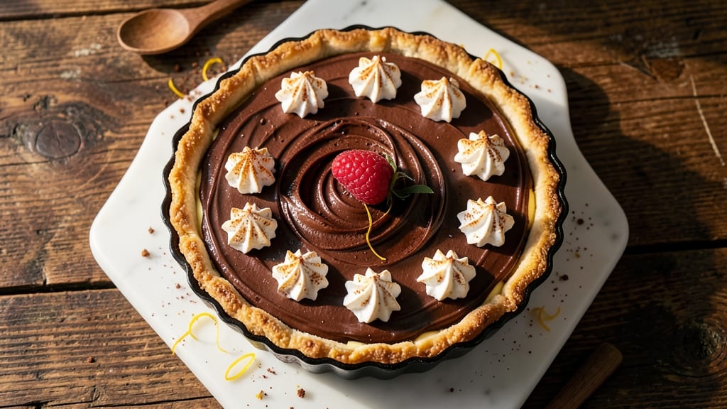 Bishop's Buffet Chocolate Ambrosia Pie Recipe: Coffee-Infused Layers With Pecan-Packed Crunch