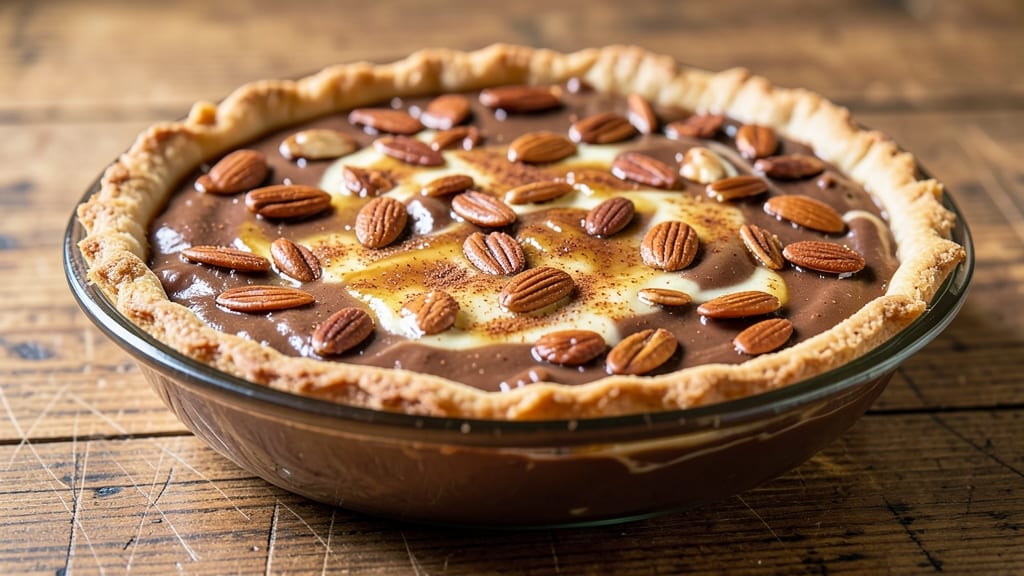 Baker's Sweet German Chocolate Pie Recipe: Triple-Layered Crunch With Warm Espresso Streaks