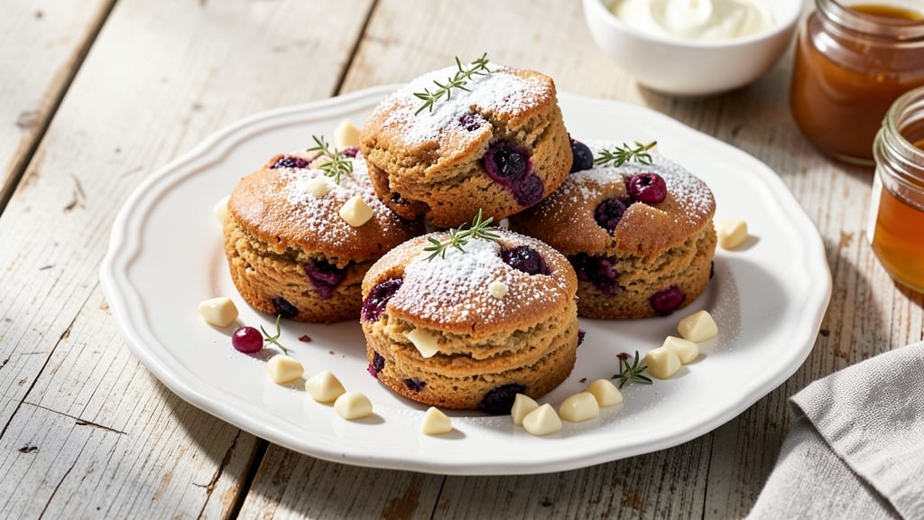 Blueberry White Chocolate Scones Bakers Delight Recipe: Flaky Layers With Juicy Berries and Melty Chunks