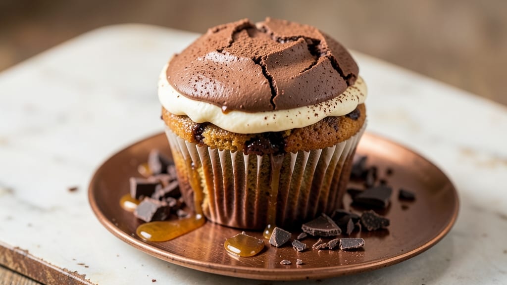 Big Chocolate Cupcakes Recipe: Triple-Layered Height With Fudgy Cores