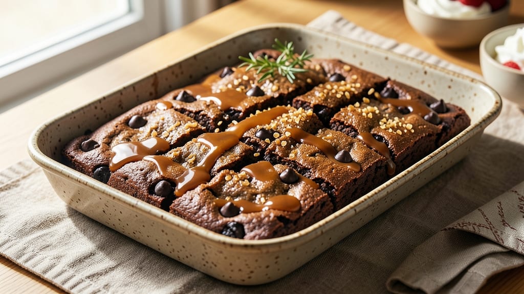 Caramel Chocolate Chip Brownies Recipe: Fudgy Cracks with Caramel Rivers