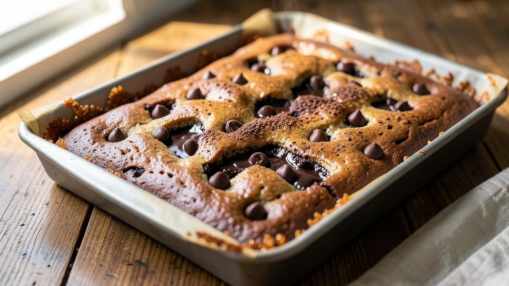 Brownie Recipe 9x13 With Chocolate Chips: Triple-Layered Fudge Crunch in One Pan