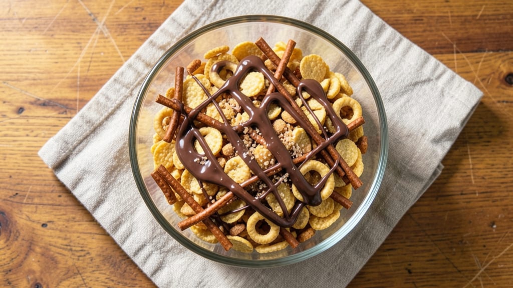 Chex Mix Recipe With Chocolate Drizzle: Crunchy Snack Magic in 10 Minutes