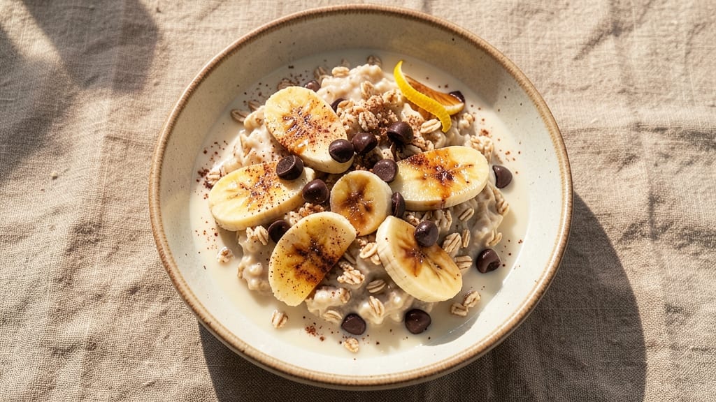 Banana Chocolate Chip Oatmeal Recipe: Warm Spiced Oats With Melty Chunks