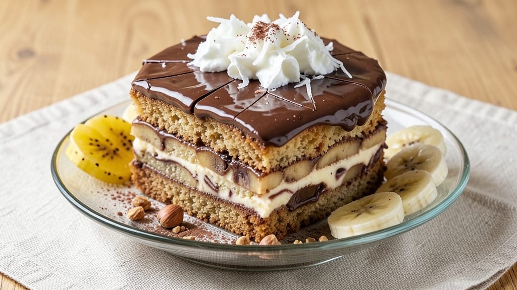 Banana Chocolate Yogurt Cake Recipe: Moist Layers With Hidden Vanilla Swirls