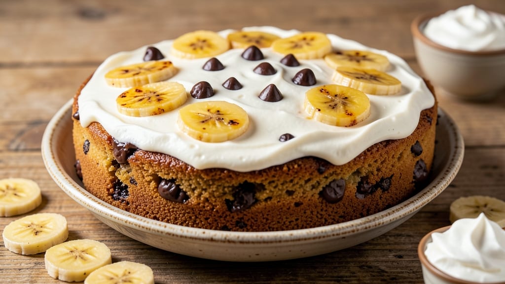 Banana Chocolate Chip Cake Recipe With Sour Cream: Moist Layers and Melty Chunks in Every Slice