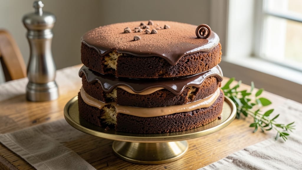 Big Al's Chocolate Cake Recipe: Triple-Layered Fudge and Espresso Crunch