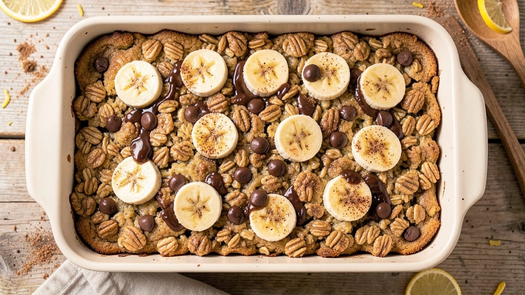 Baked Oatmeal Recipe With Banana and Chocolate Chip: Warm Spiced Layers With Melty Sweetness