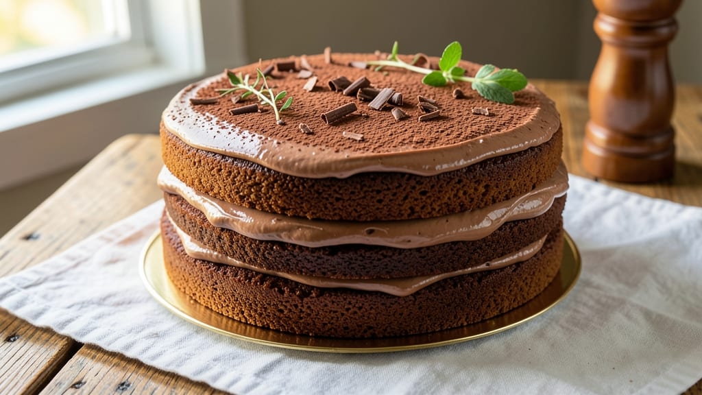 Big Chocolate Cake Recipe: Triple-Layered Height With Fudgy Base