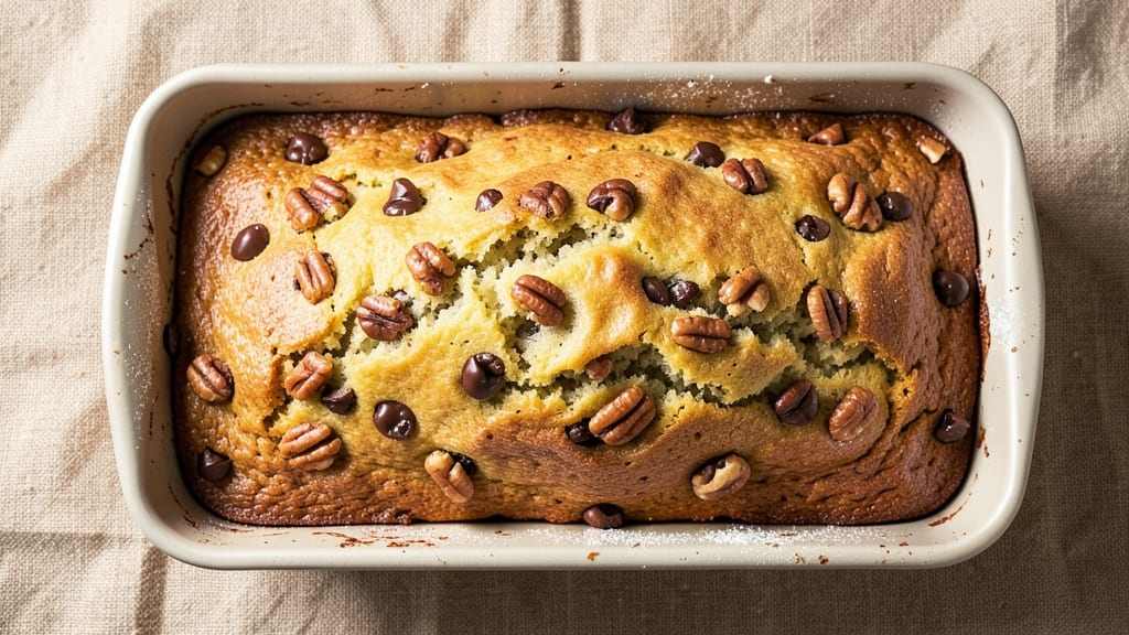 Banana Bread Recipe With Pecans And Chocolate Chips: Warm Spiced Loaf With Nutty Crunch