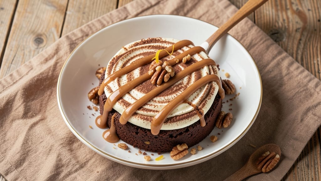 Café Latte German Chocolate Cake Recipe: Coffee-Infused Layers With Pecan Swirls