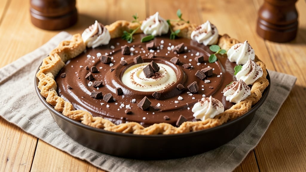 Big Chocolate Tart Recipe: Rich Ganache Rivers Over Crispy Almond Crust