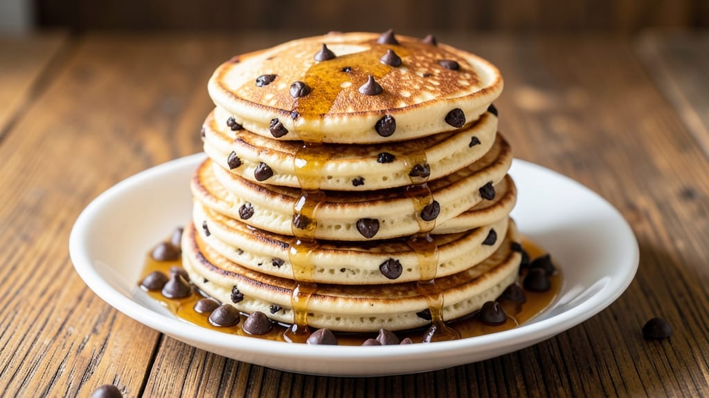 Best Chocolate Chip Pancake Recipe Ever: Fluffy Stacks With Gooey Chunks and Buttery Crisp Edges