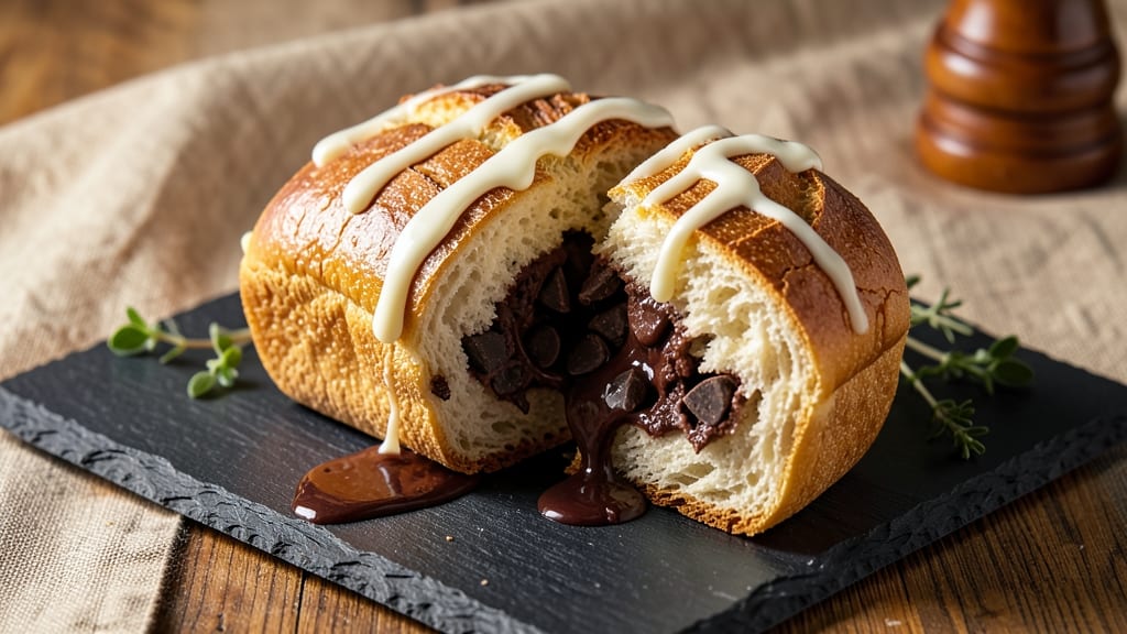 Bread With Chocolate Filling Recipe: Triple-Layered Crunch and Melty Ganache Magic
