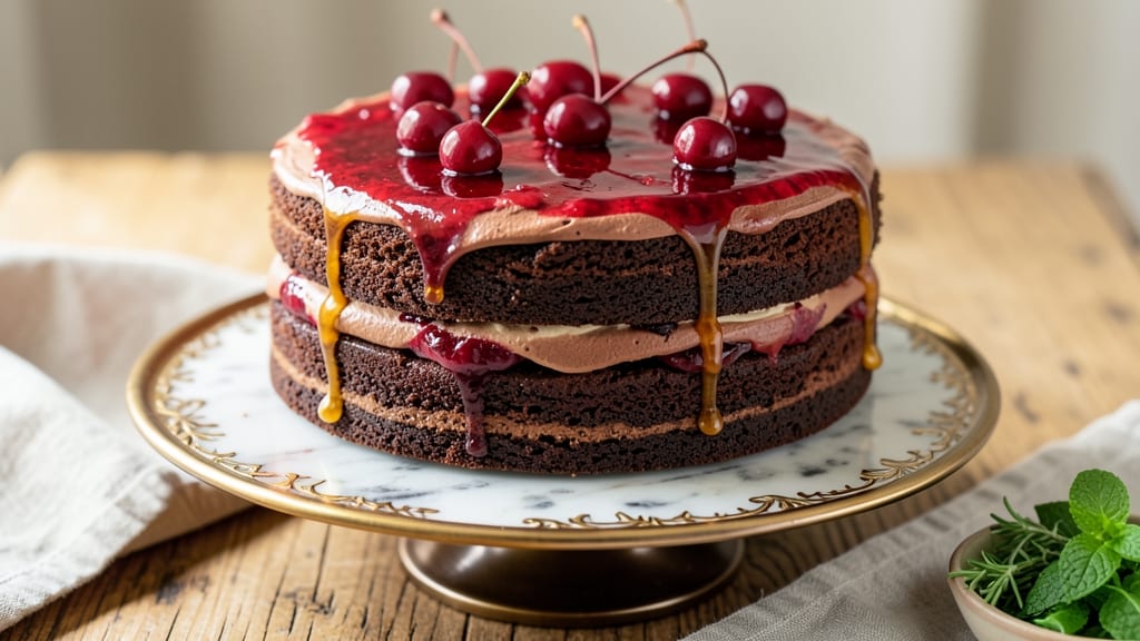 Cherry Cola Chocolate Cake Recipe: Fudgy Layers With Popping Citrus Bubbles