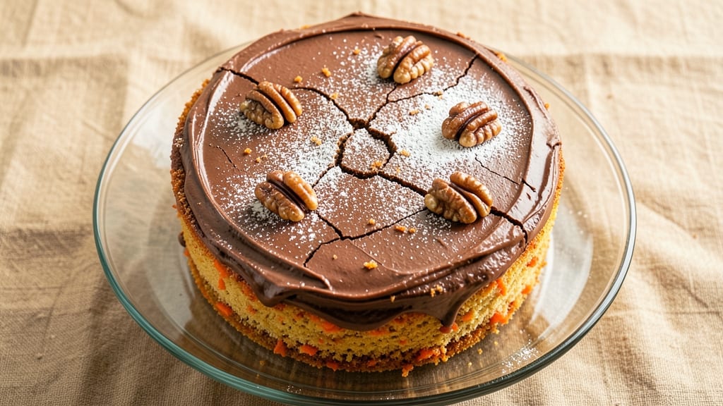 Carrot Cake With Chocolate Frosting Recipe: Moist Spice Cake and Rich Ganache Balance