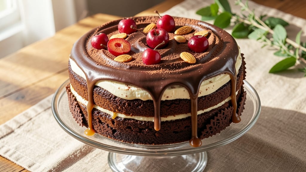 Cherry Chocolate Cake Recipe From Scratch: Triple-Layered Height With Espresso-Infused Moisture
