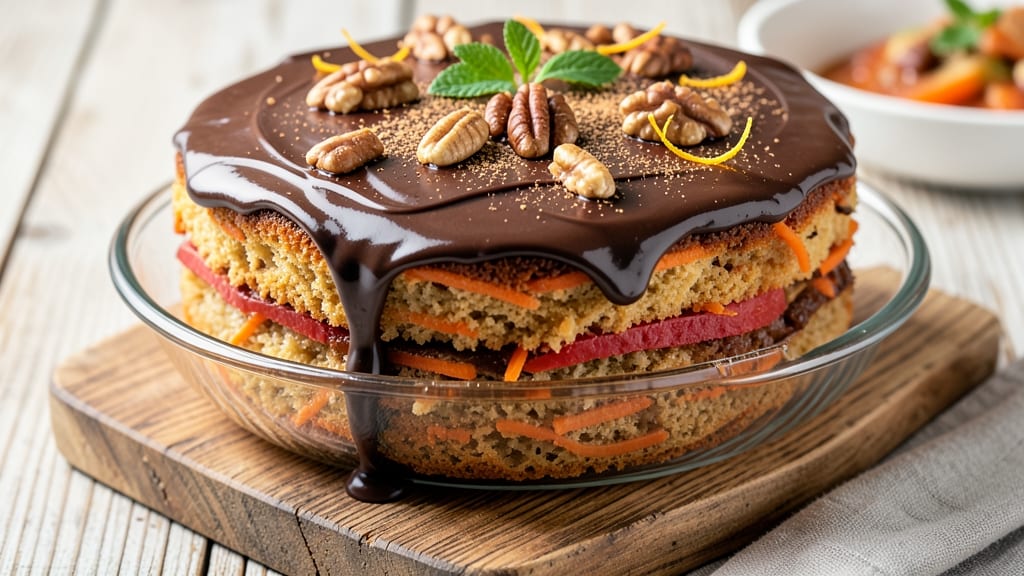 Carrot Cake With Chocolate Icing Recipe: Moist Spice Cake and Rich Ganache Balance